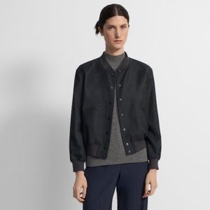 Theory Varsity Jacket in Sleek Flannel